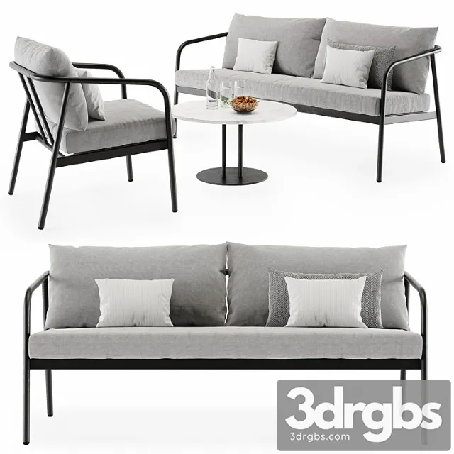 Sofa radsted set 2 3D Model Free