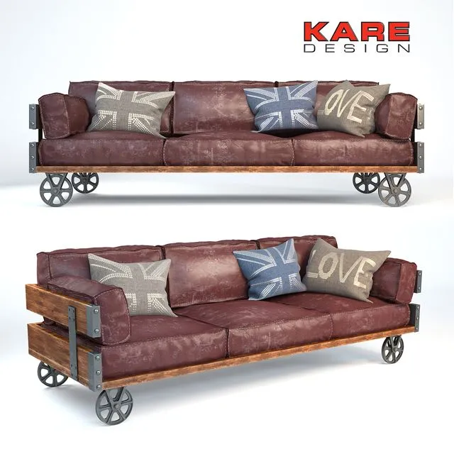 Sofa Railway Kare 3D Model