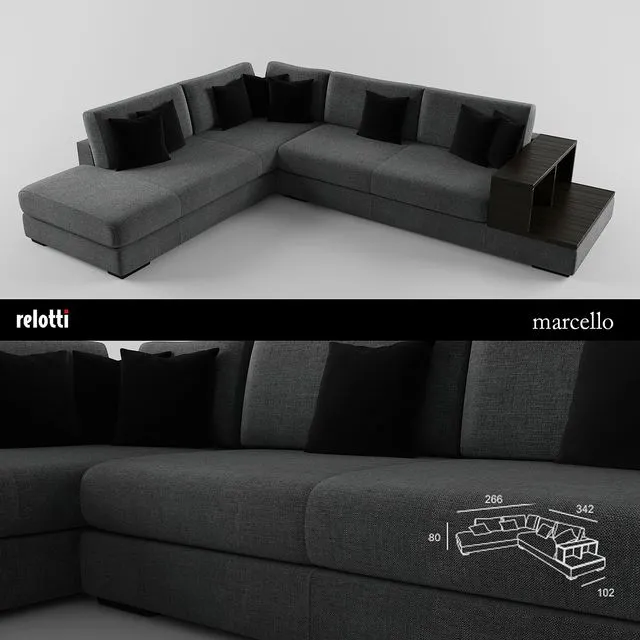 Sofa Relotti Marcello 3D Model