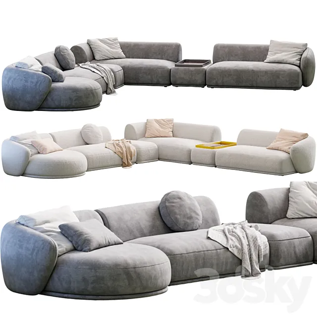 Sofa Rene By Meridiani 3D Model