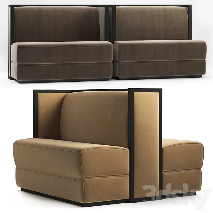 Sofa restaurant 15 3D Model