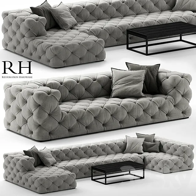 Sofa rh soho tufted 3DModel