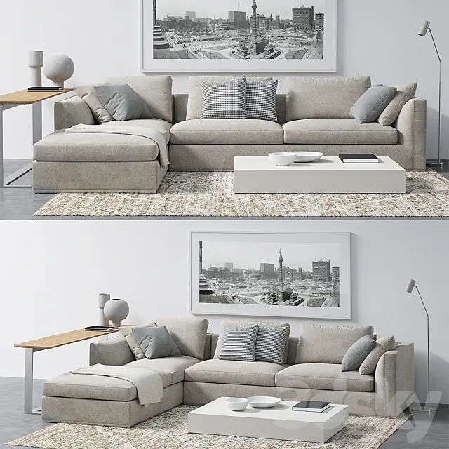 Sofa Richard B & B Italia 3D Model