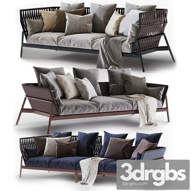 Sofa roda piper collection 2 3D Model Free