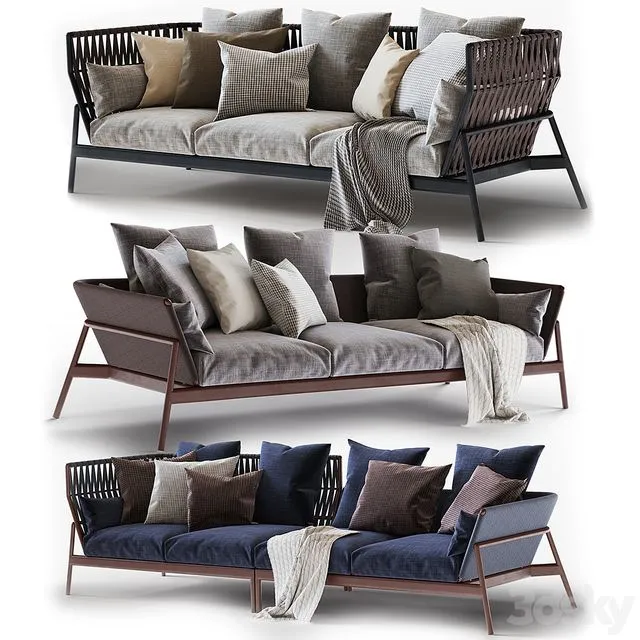 Sofa Roda Piper collection 3D Model