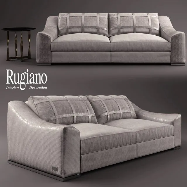 Sofa rugiano golden 3D Model