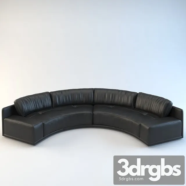 Sofa Semi Circular 4 3D Model Download
