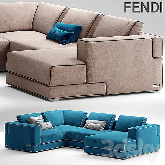 Sofa sloane fendi casa 3DModel