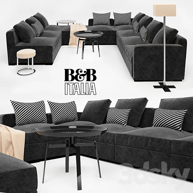 SOFA SOLATIUM - Collection BLACK-1 3DModel