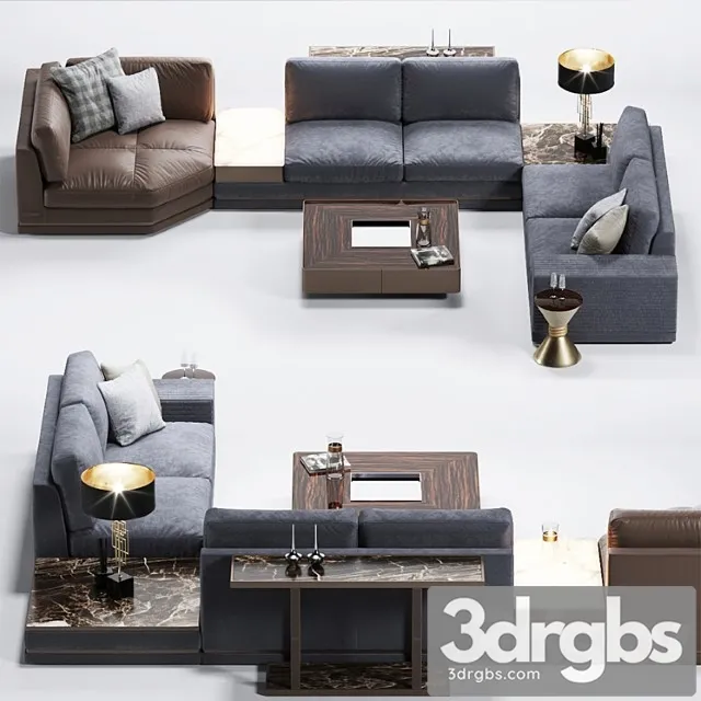 Sofa sonen w 574 giuseppe iasparra from longhi 2 3D Model Free