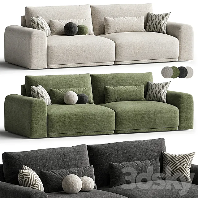 Sofa Straight Grail 3D Model