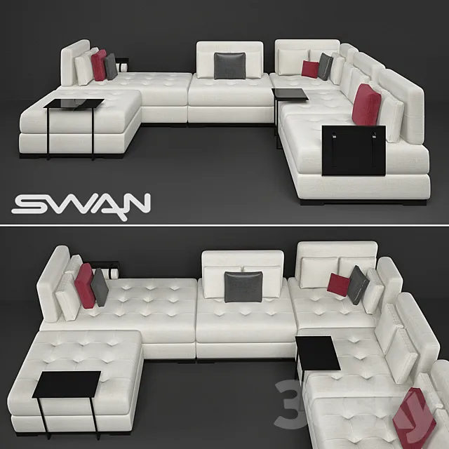Sofa Swan Italia Hemingway 3DModel