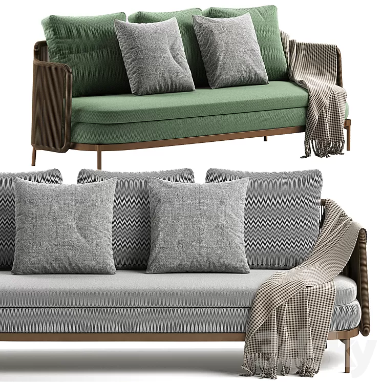 Sofa Tape Cord Minotti 3D Model