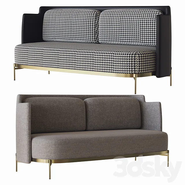 sofa tape minotti 3D Model