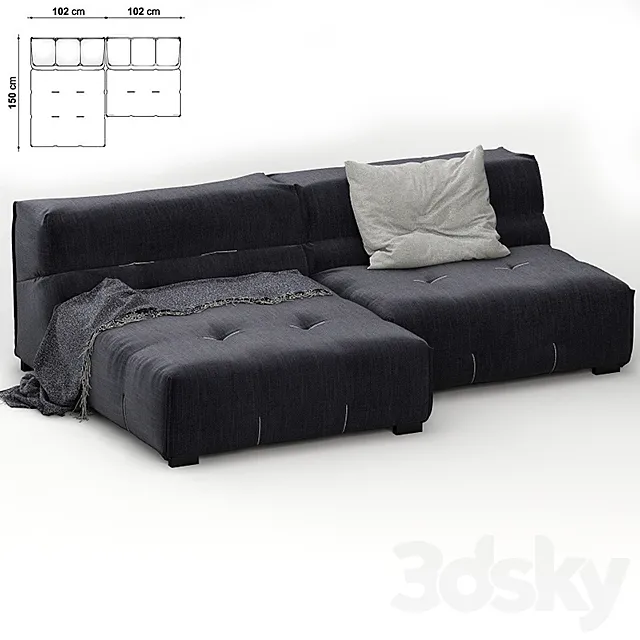 Sofa Tufty-Too 3D Model
