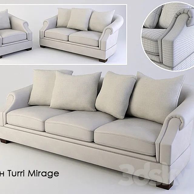 sofa Turri Mirage 3D Model