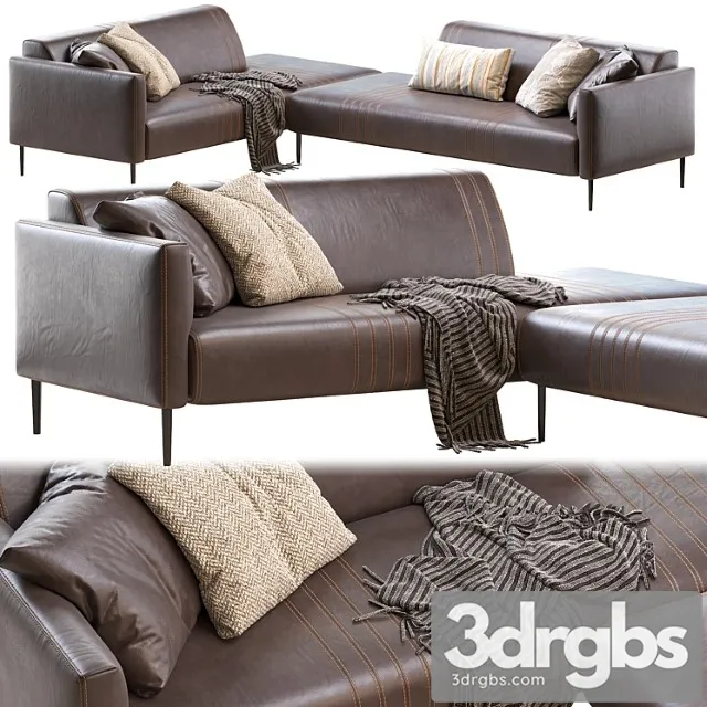Sofa tuxedo s43 2 3D Model Free