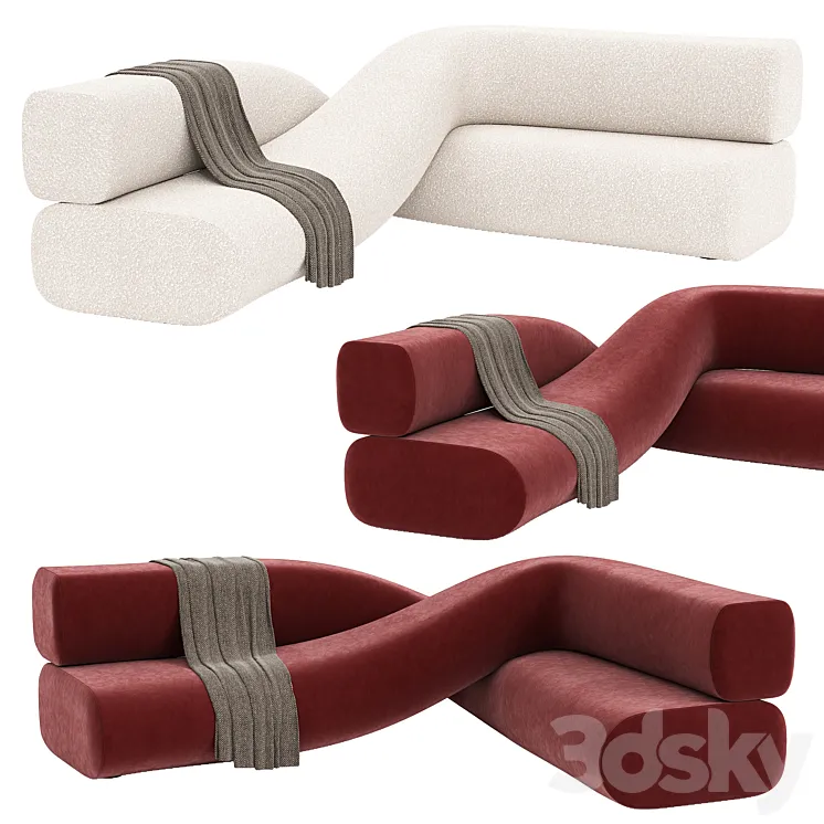 Sofa Twist 3D Model Free