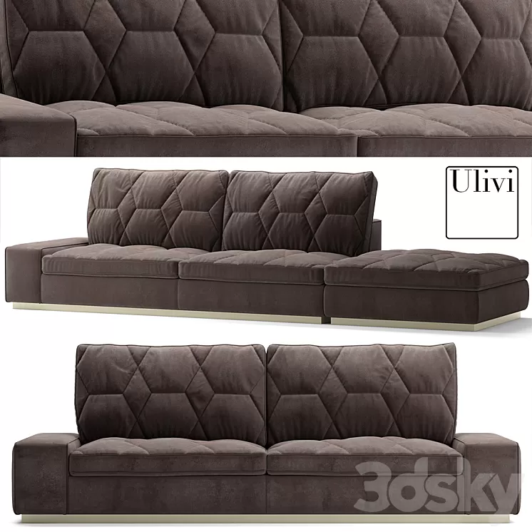 Sofa ulivi salotti cesar 3D Model