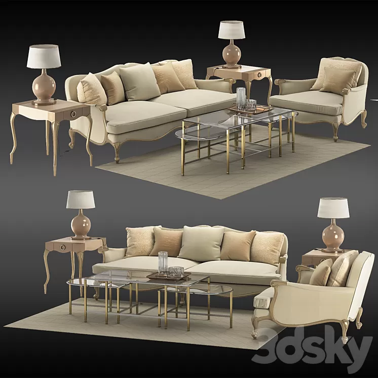Sofa UPH-SOFCAV-11J 3D Model