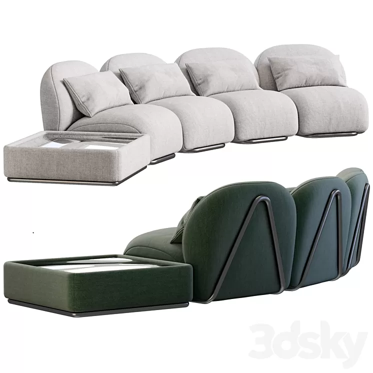 Sofa Victoria By Tacchini 3D Model Free