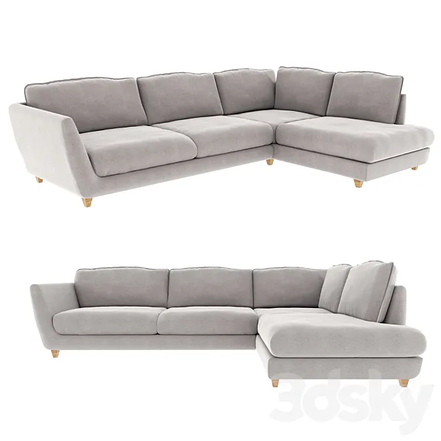 Sofa Viktoria Corner Dark Gray 3DModel