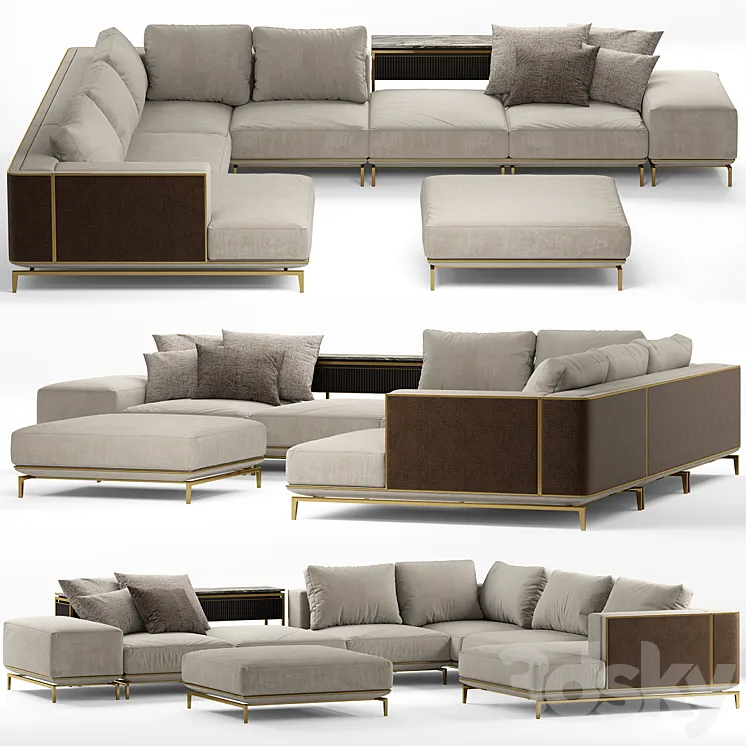 Sofa Visionnaire BACKSTAGE 3D Model Free