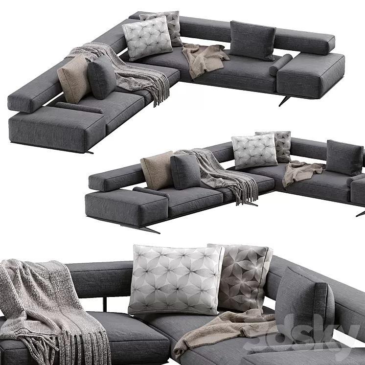Sofa Wing By Flexform 3D Model