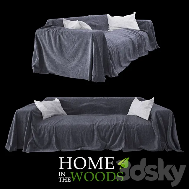 Sofa with cover 3DModel