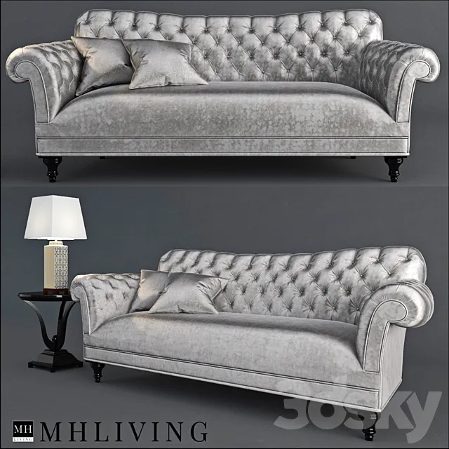 Sofa with lamp and table MHLIVING 3DModel