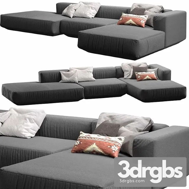 Sofa Zanotta Pianoalto 3D Model Free