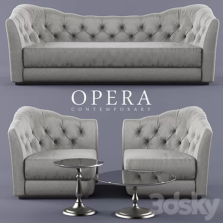 Sofas chairs tables opera BUTTERFLY 3D Model