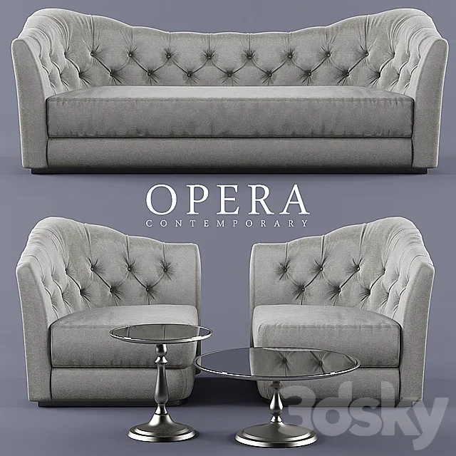 Sofas chairs tables opera BUTTERFLY 3D Model