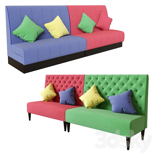 Sofas for restaurants. cafes 3DModel