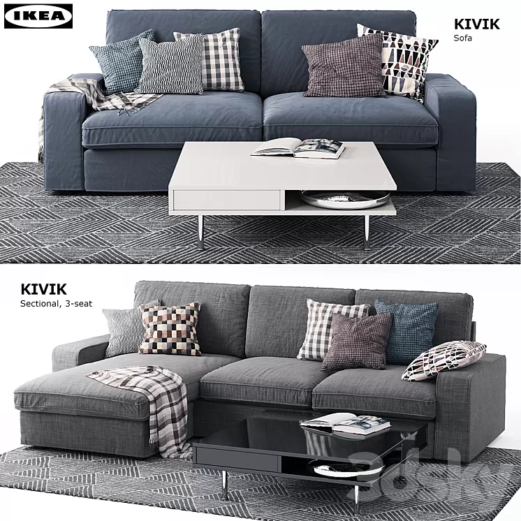 Sofas Kivik Ikea / Ikea 3D Model
