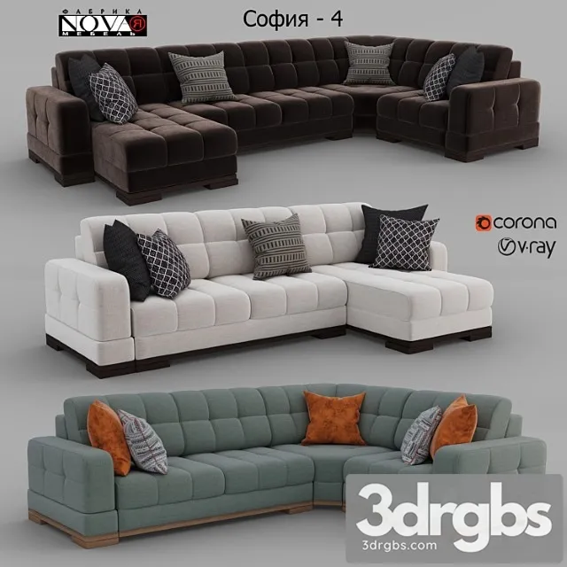 Sofas sofia - 4 factory novaya furniture 2 3D Model Free