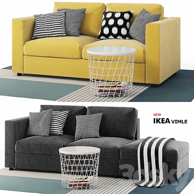 Sofas Vimle Ikea _ Vimle Ikea 3DModel