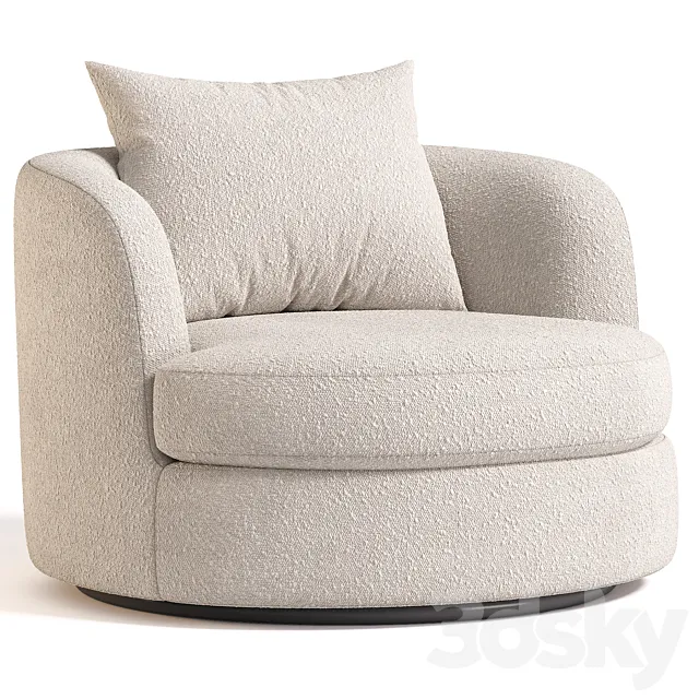 Sofax Tiffany Upholstered Armchair 3D Model