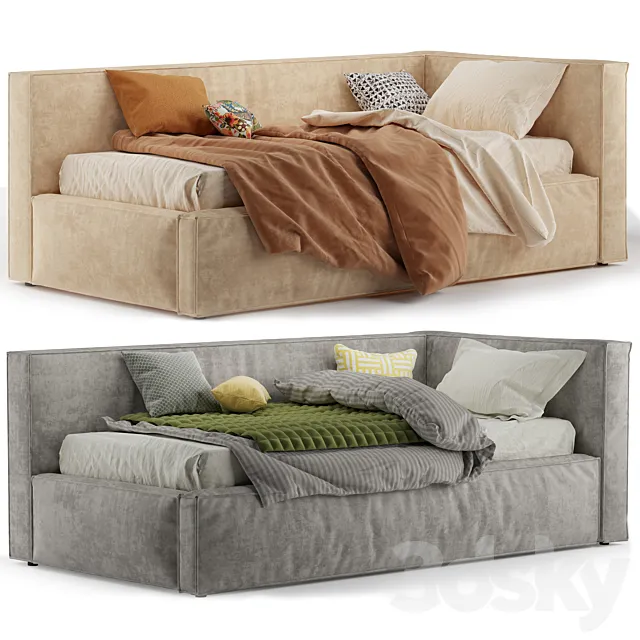 Soft children's bed 3D Model