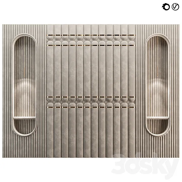Soft decorative wall panel 111 3D Model