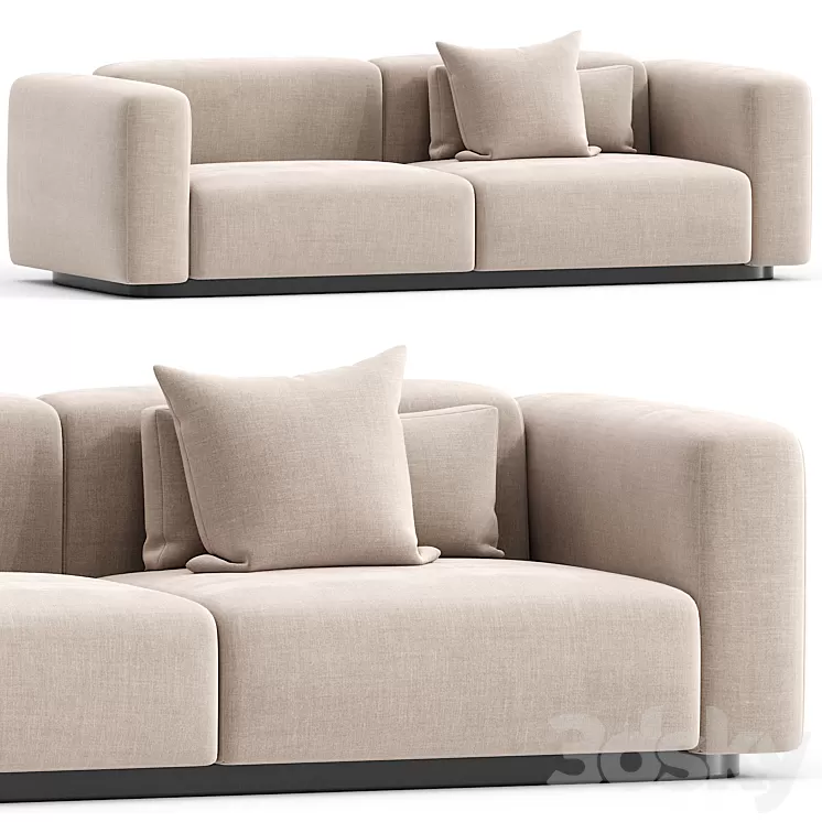 Soft Modular Sofa by Vitra 3D Model