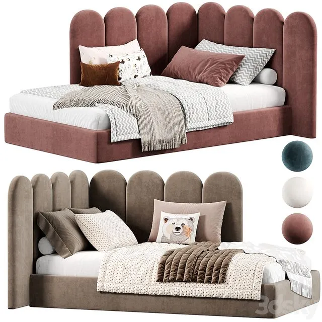 Soft Panels 3D Kids Bed by Livemaster 3D Model