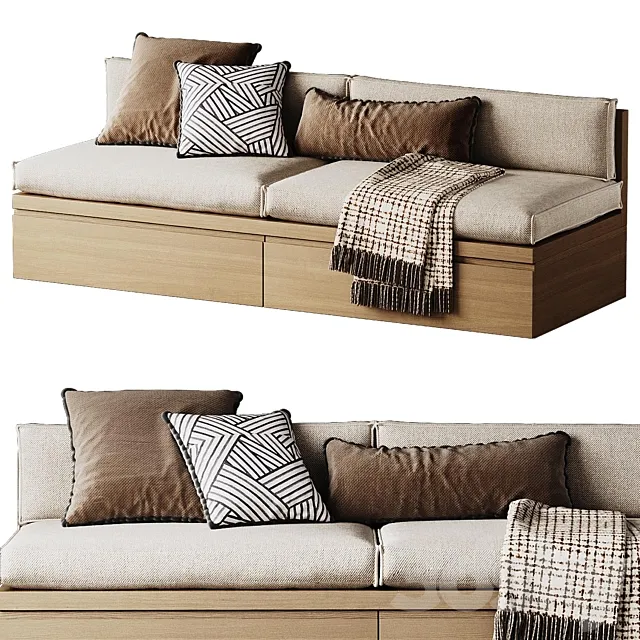 Soft seat for window sill 3D Model