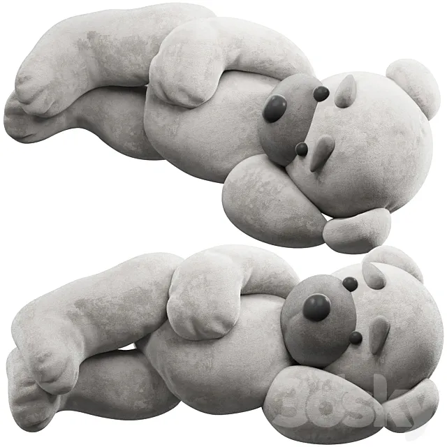 soft toy bear lies on its side Free Download