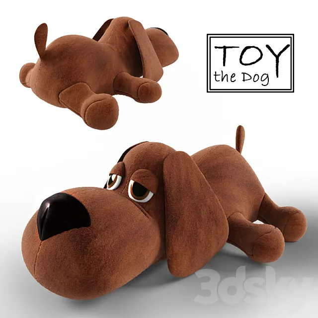 Soft toy dog 3D Model