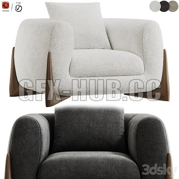Softbay Armchair by Porada 3D Model