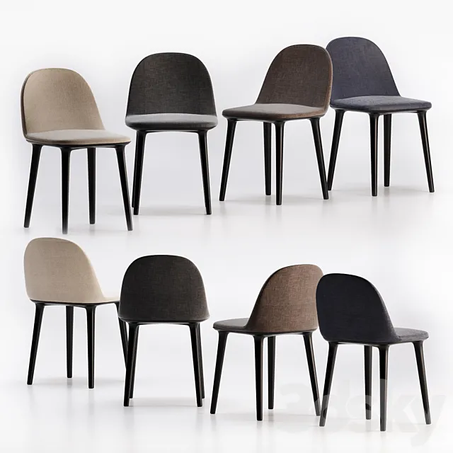 Softshell side chair by Vitra 3D Model