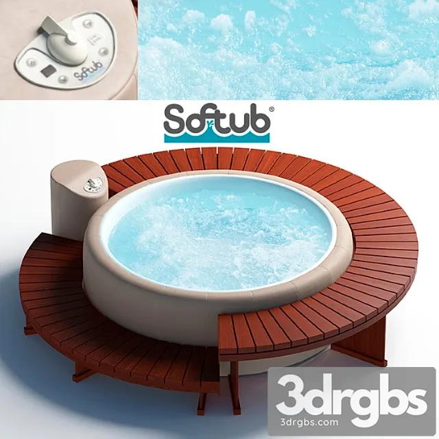 Softub Exterior Jacuzzi 3D Model Free