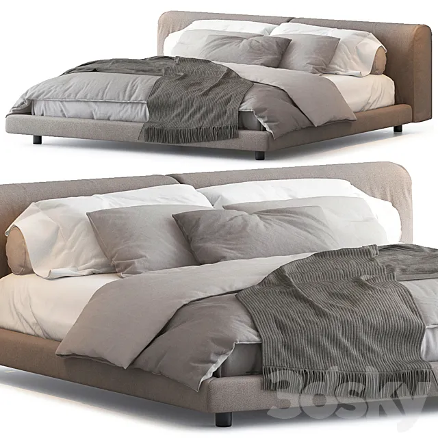 SOFTWALL BED BY LIVING DIVANI 3D Model