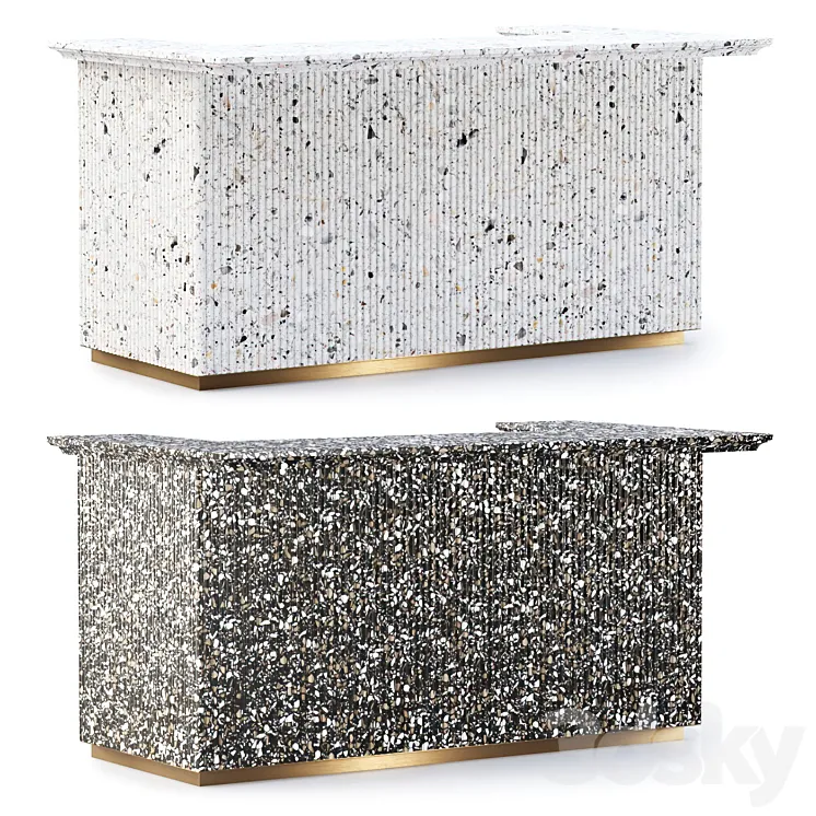 Soke marble bar counter / Stone bar counter 3D Model Free